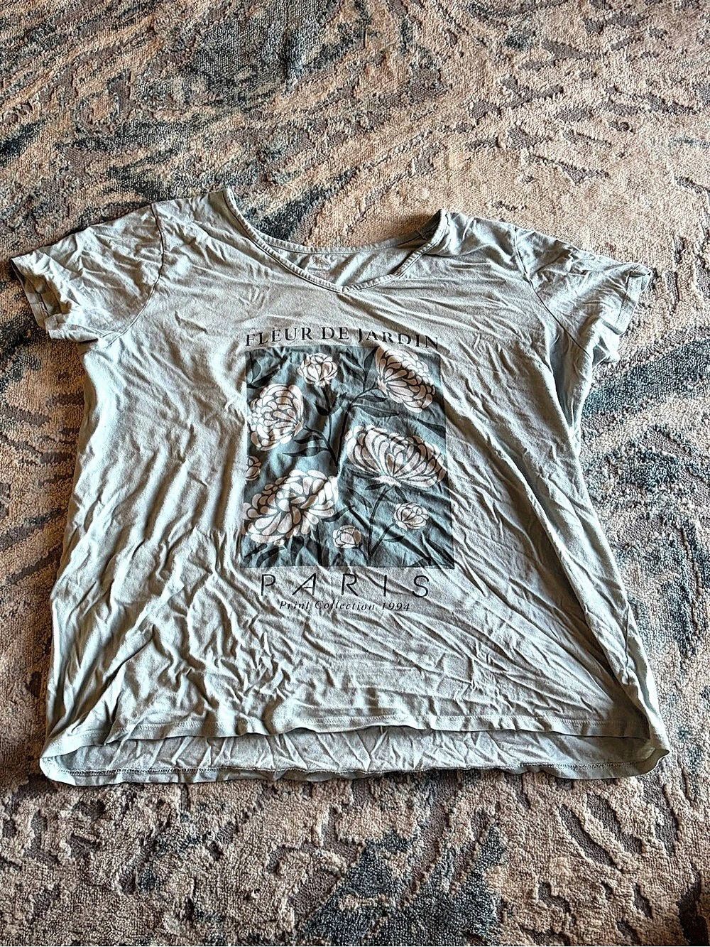George Floral Short Sleeve Crop Tee 2X